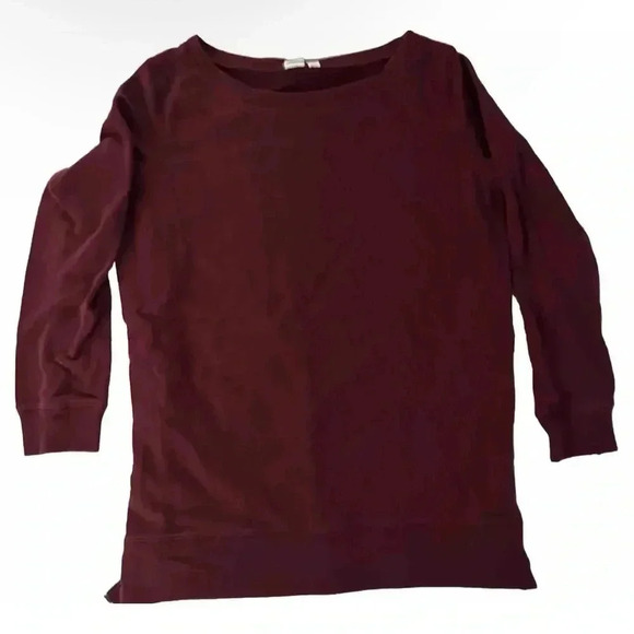 Gap Maternity Maroon Sweater With Zippers On The Side Size Medium - Picture 1 of 5
